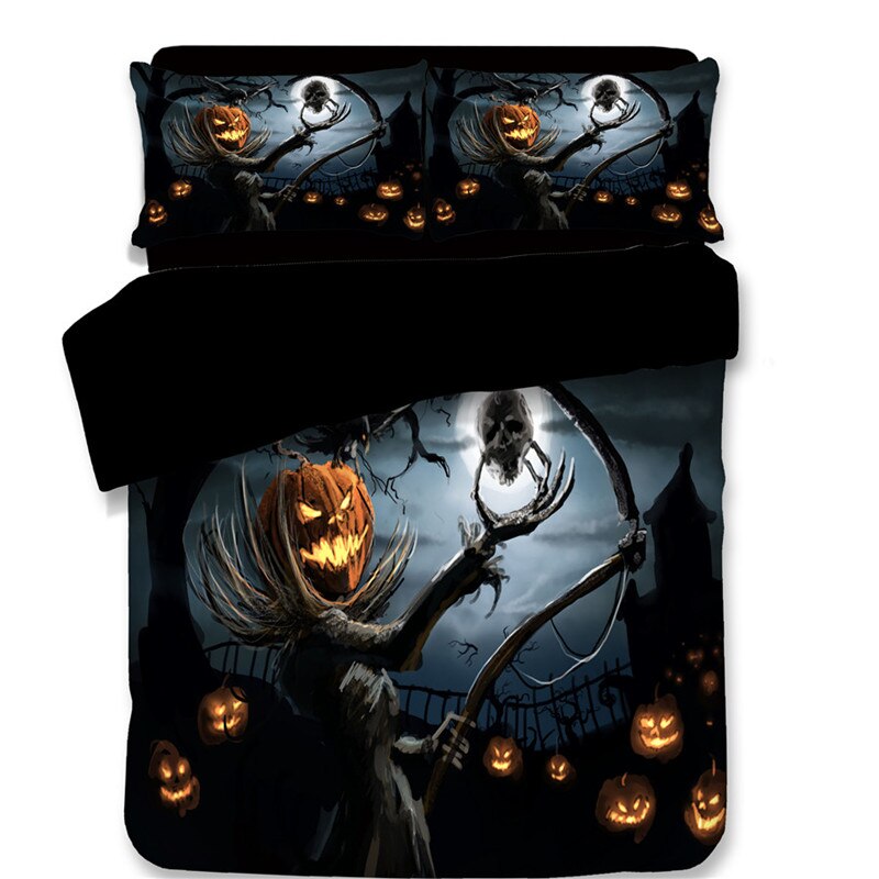 3D Printed Jack o Lantern Man Halloween Bedding