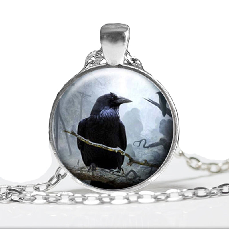 Raven Pendant Necklace