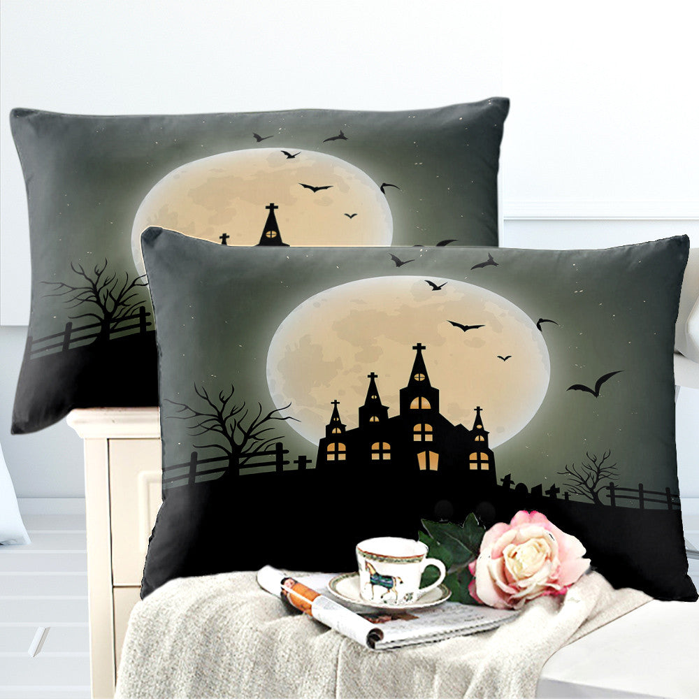 Moonlight Castle  3PC Duvet Bedding Set