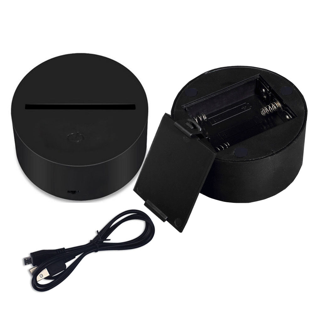 7 Color 3D LED  Acrylic Witch Table Lamp