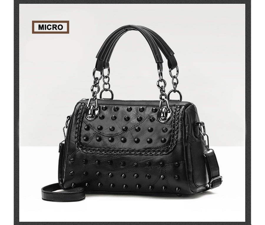 Rivets Chain Stylish Handbag