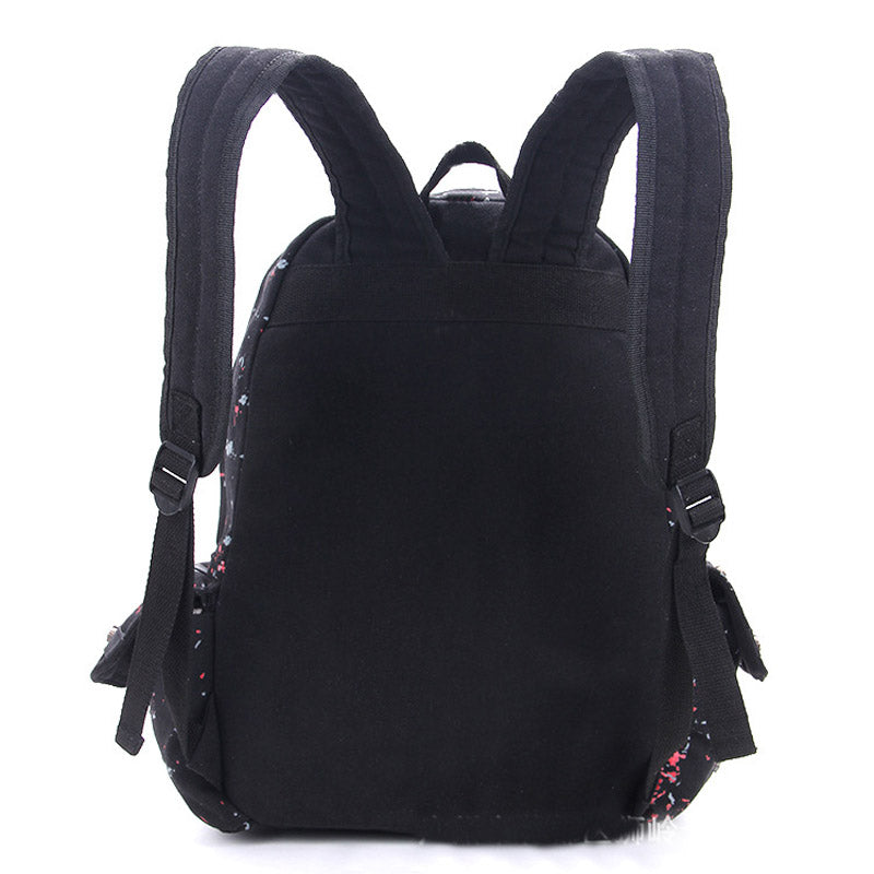 Sugar Flower Printed Skull Gothic Punk Backpack Bag