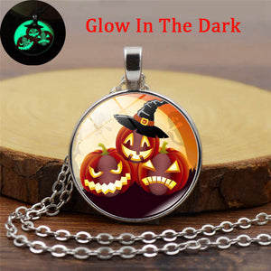 Luminous Halloween Pumpkin Necklace