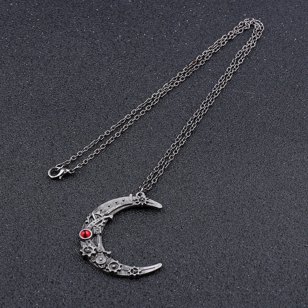 Steampunk Moon Necklace