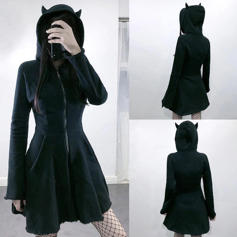 Cat Ears Gothic Style Dress