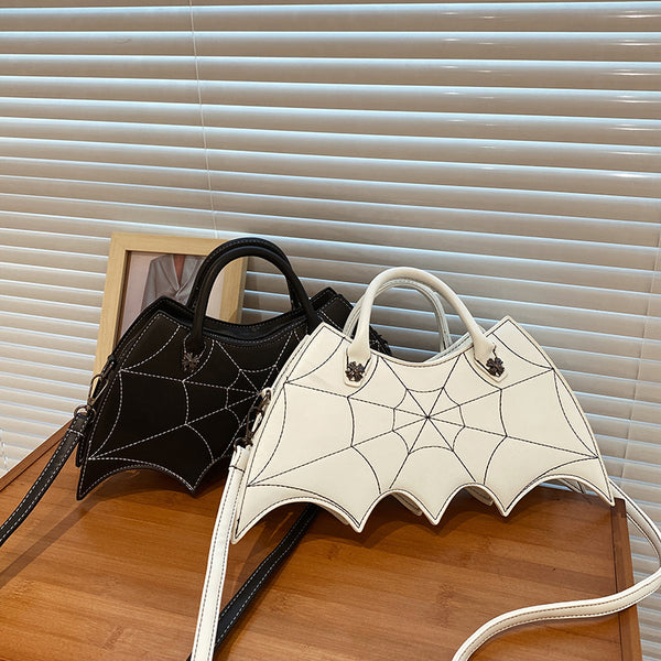 Bat Web Embroidery Shoulder Purse Bag
