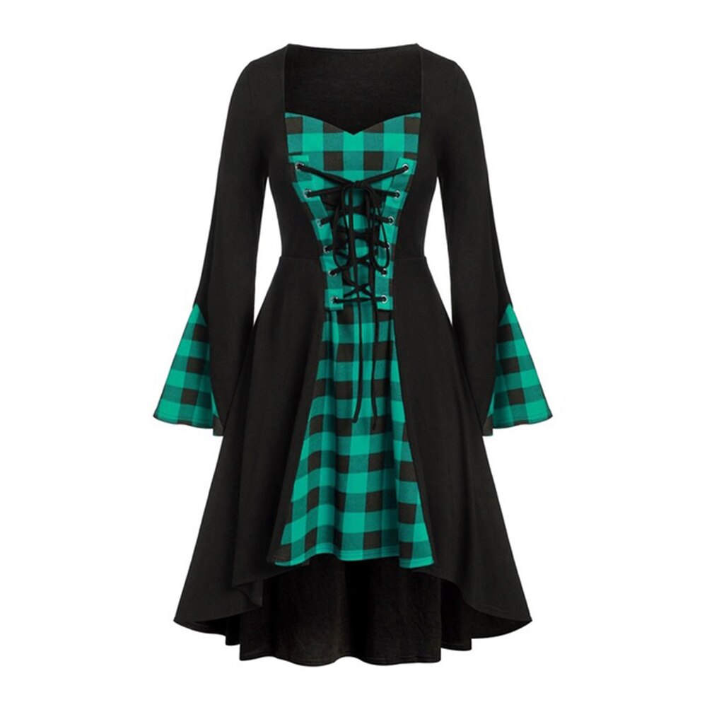 Gothic Style Plaid Dress