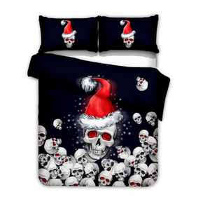The Christmas Skull Duvet Bedding Set