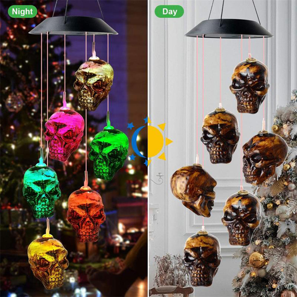 Solar LED Skull Wind Chimes
