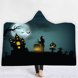 Halloween Witch Hooded Blanket