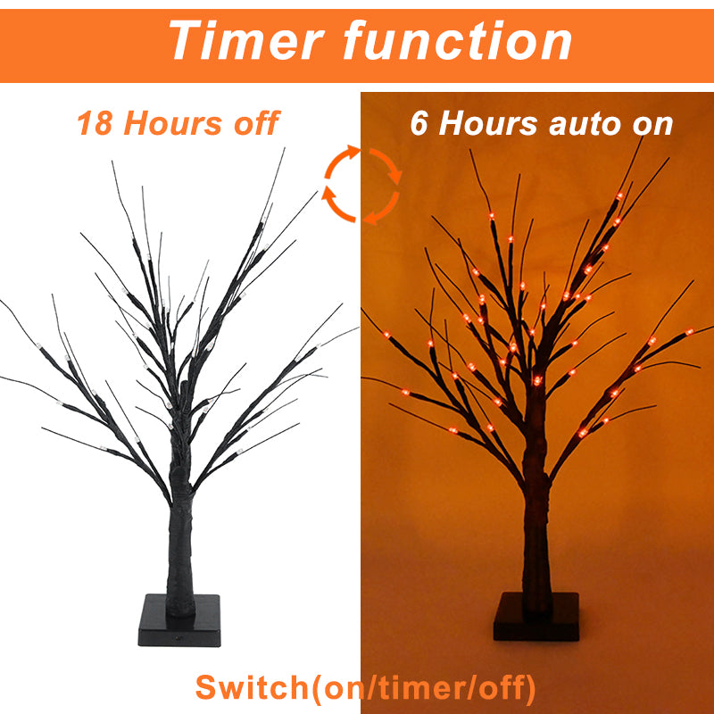 Halloween LED Light Birch Tree