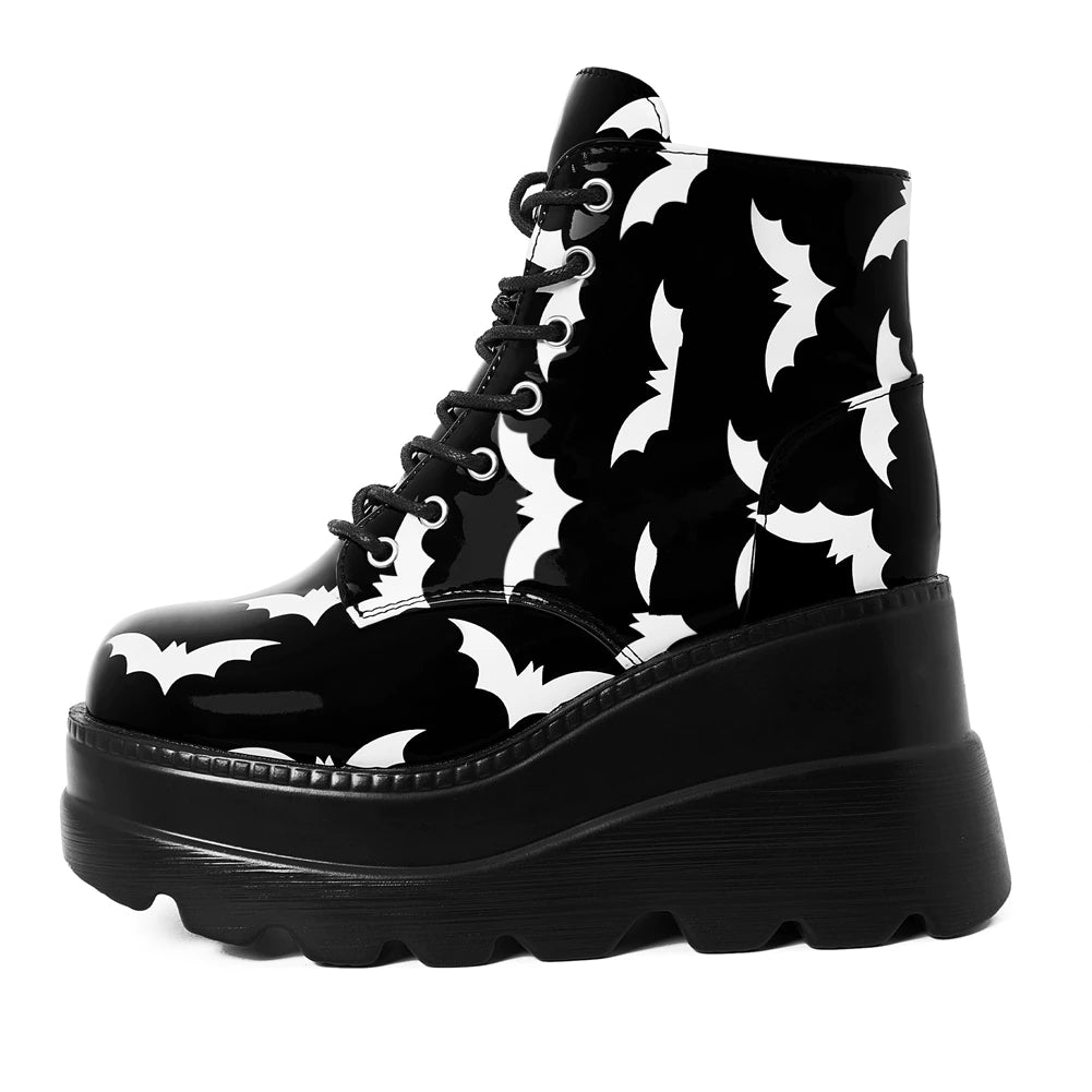 Bats Platform Ankle Boot Shoes