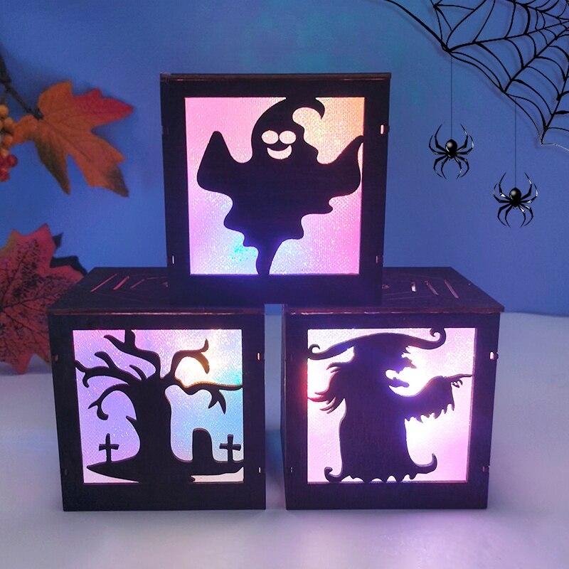 3pc Set Halloween Box LED Lights Table Lamps
