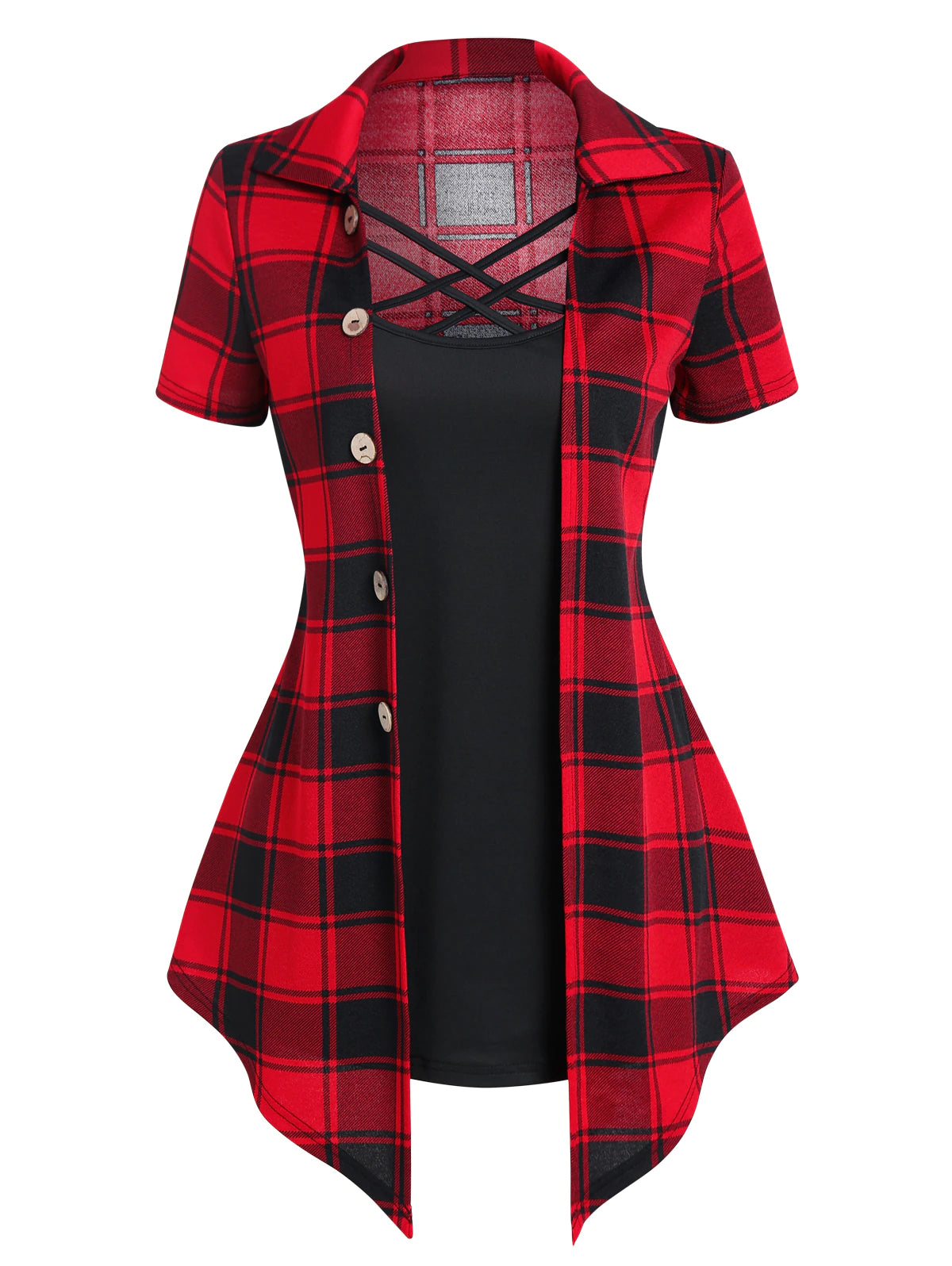 Criss-Cross Plaid Shirt
