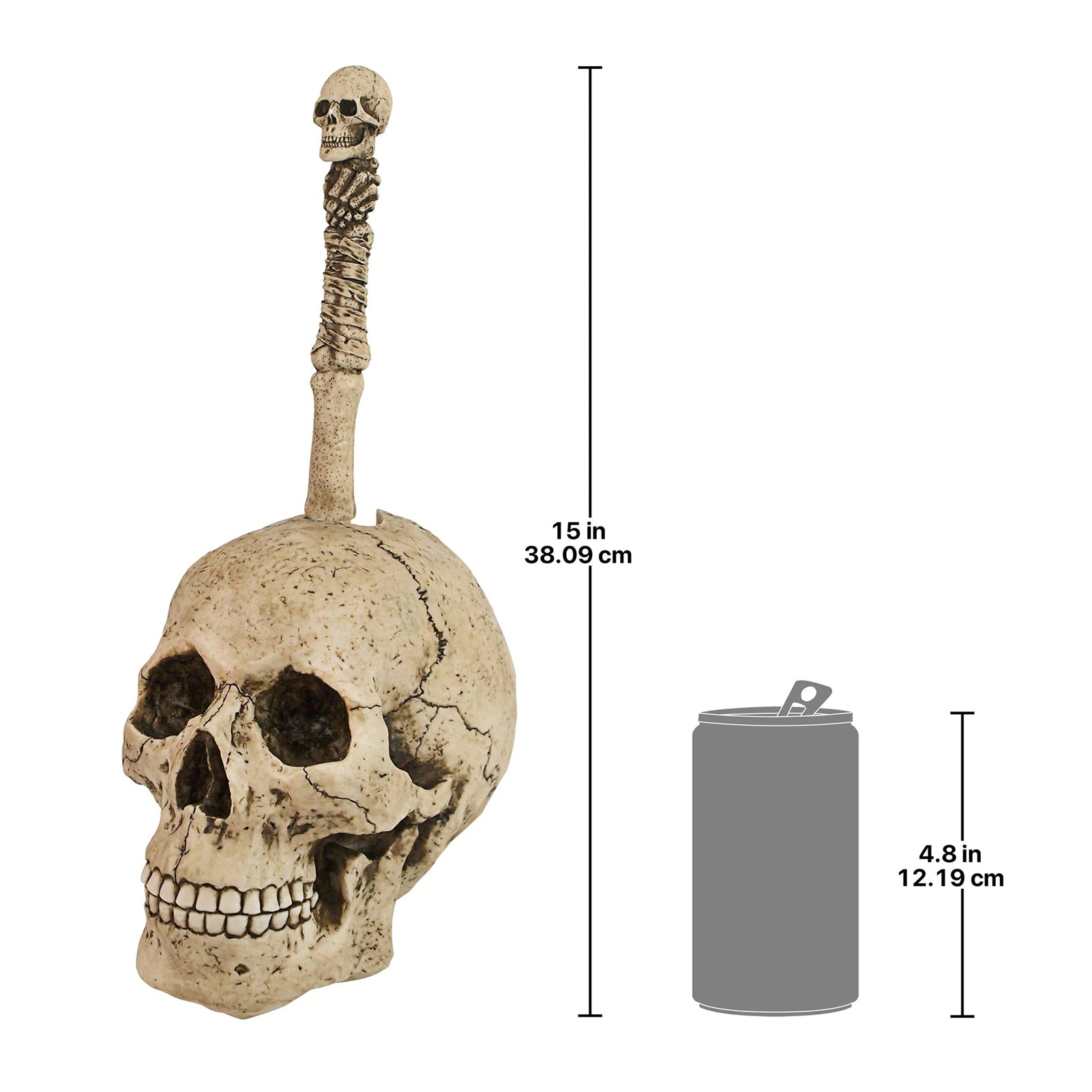 Skull Head Toilet Brush Bathroom Set