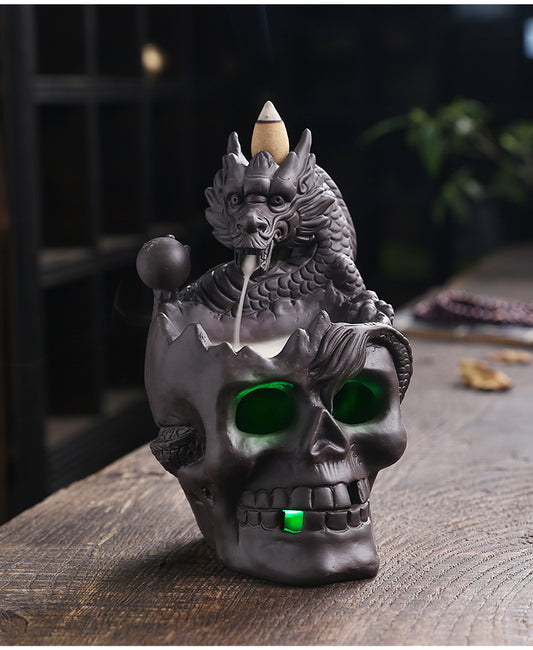 Dragon Skull LED Incense Burner