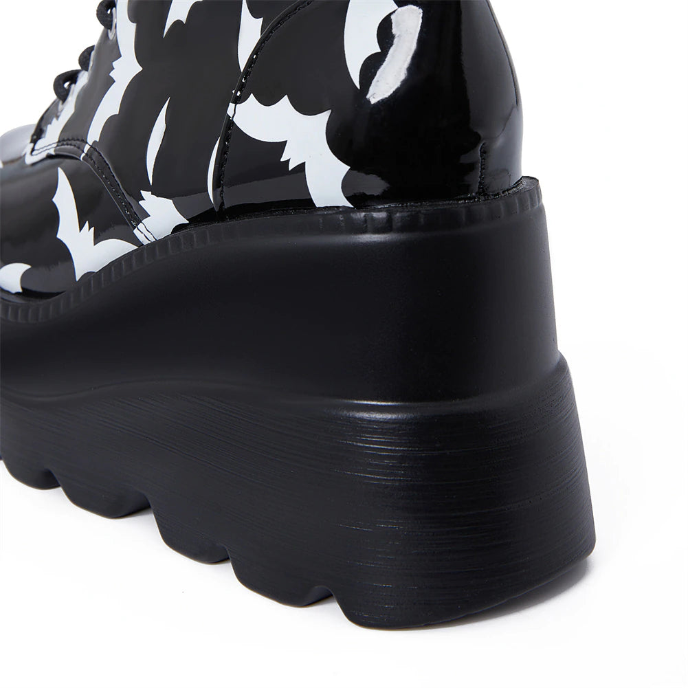 Bats Platform Ankle Boot Shoes