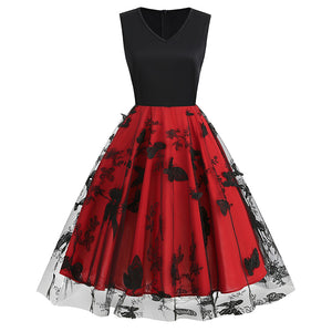 Butterfly Sleeveless Gothic Style Dress
