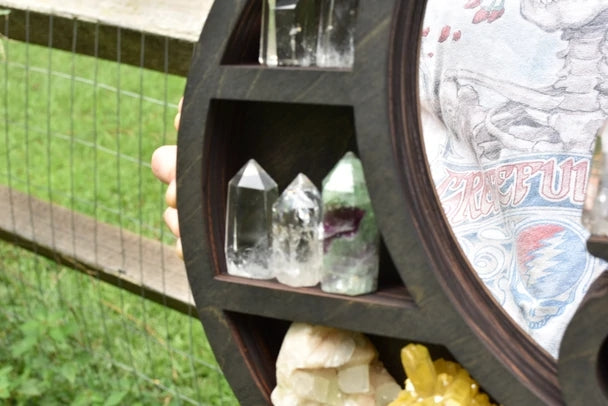 Cat On The Moon Essential Oil And Crystals Rack