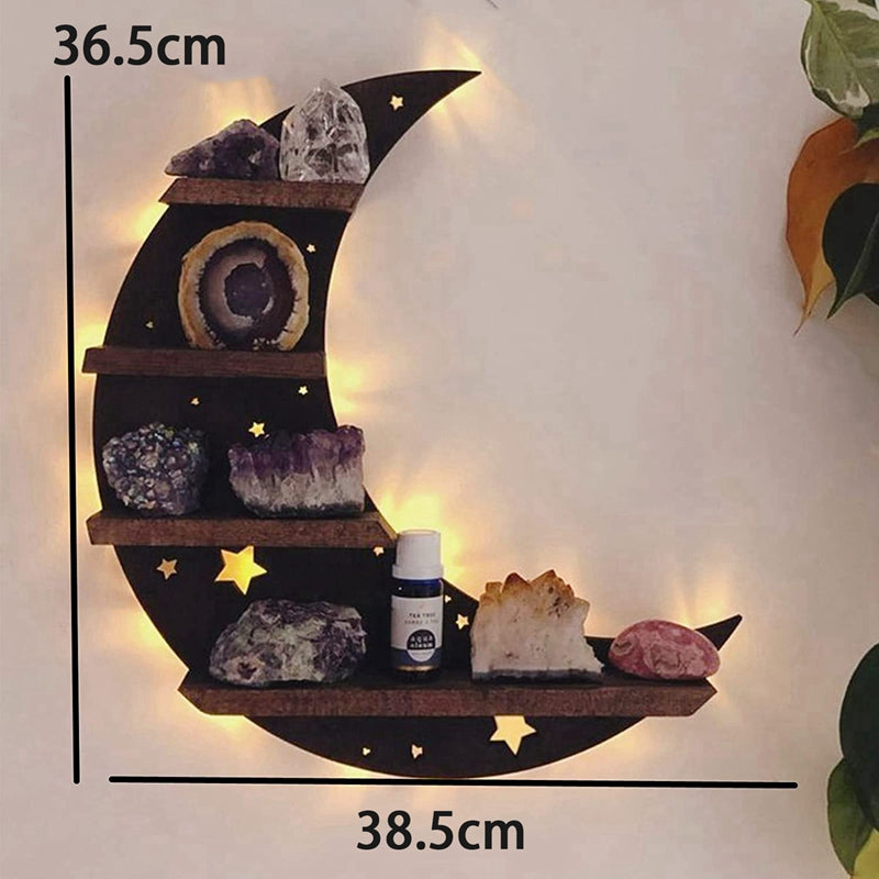 The Moon And Stars Essential Oil And Crystals Rack