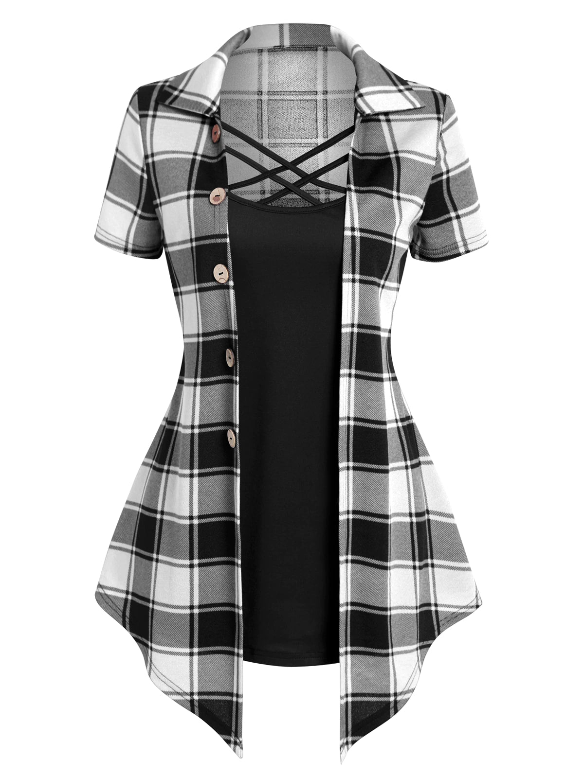 Criss-Cross Plaid Shirt