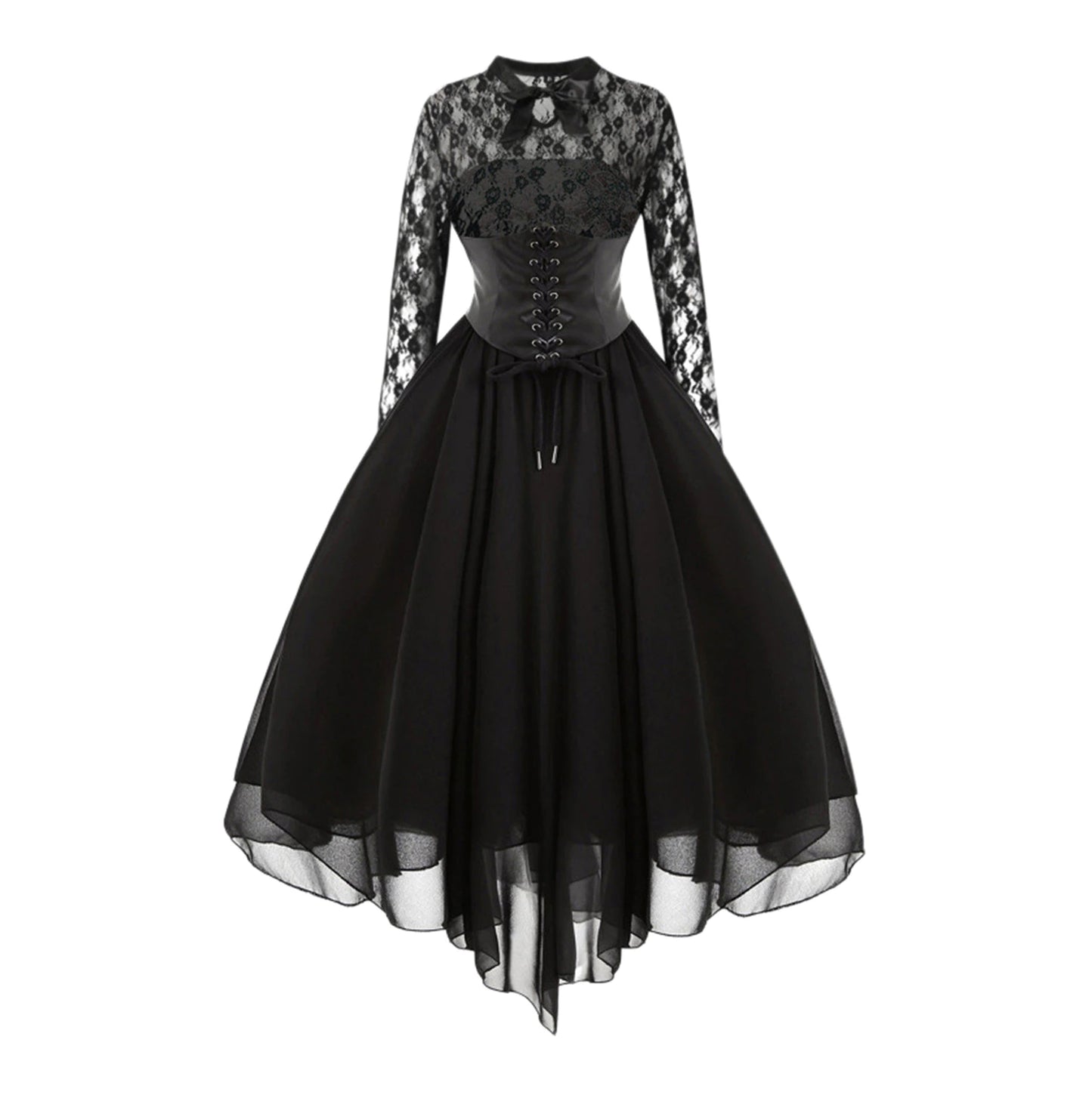 Long Sleeve Lace Gothic Dress The Official Strange & Creepy Store! Long Sleeve Lace Gothic Dress The Official Strange & Creepy Store!