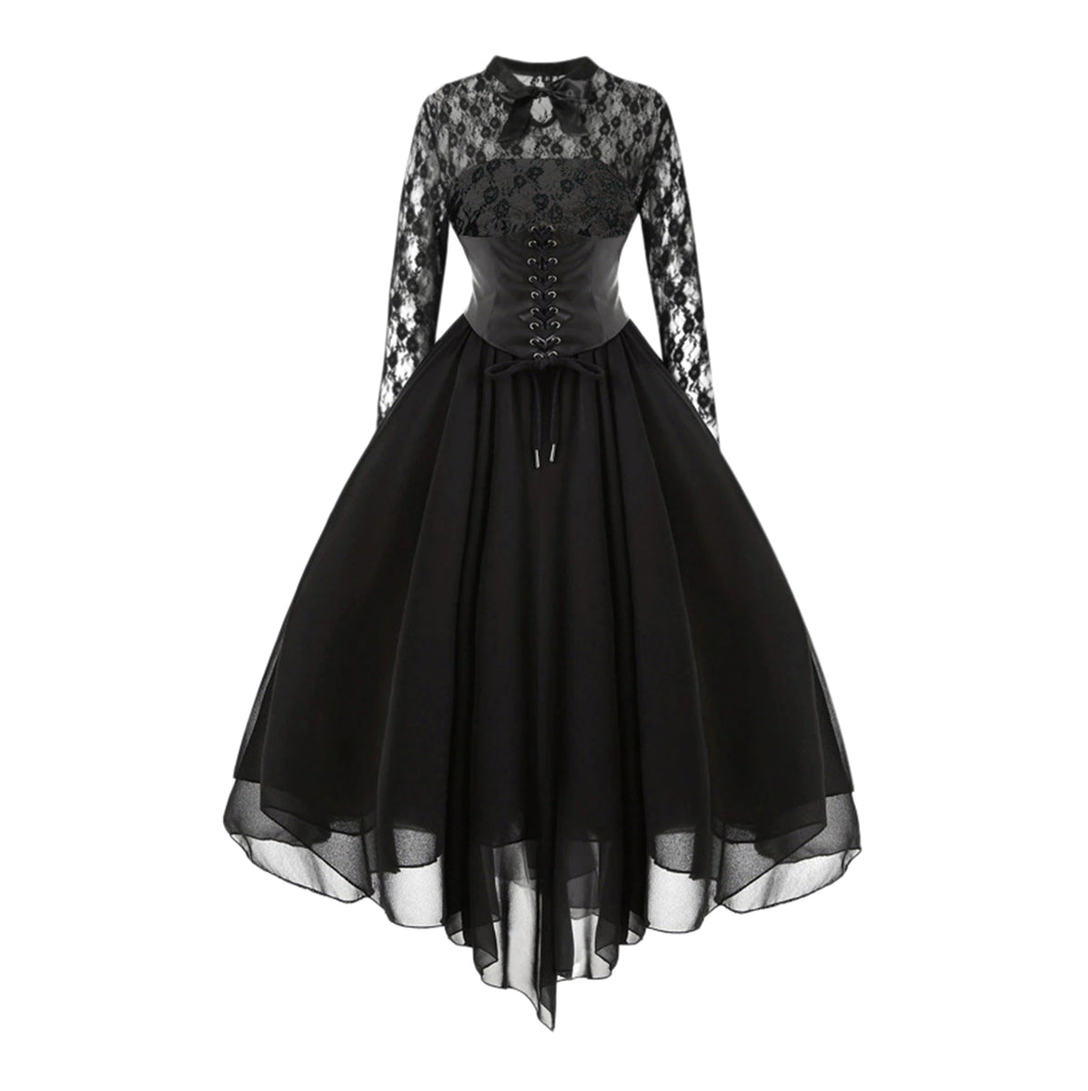 Long Sleeve Lace Gothic Dress – The Official Strange & Creepy Store!