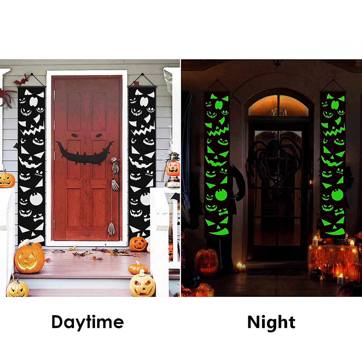 Halloween 2pc Luminous Door Hanging Banners