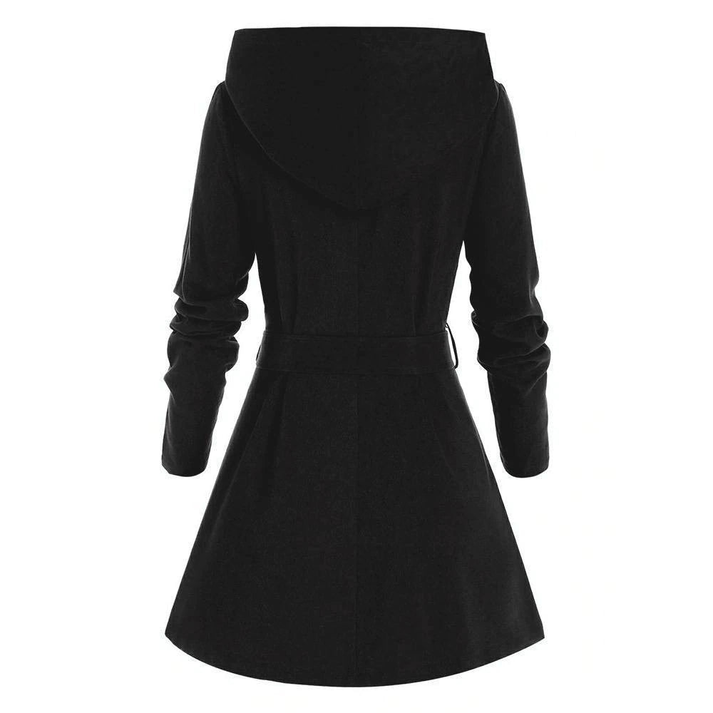 Gothic Style Hooded Sweatshirt Plus Size