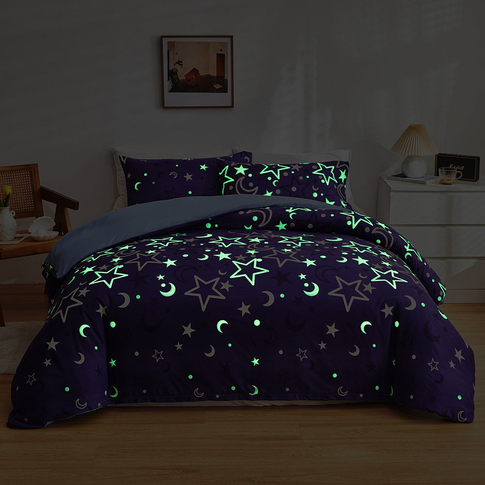 Luminous Glow in the Dark Stars & Moon Bedding