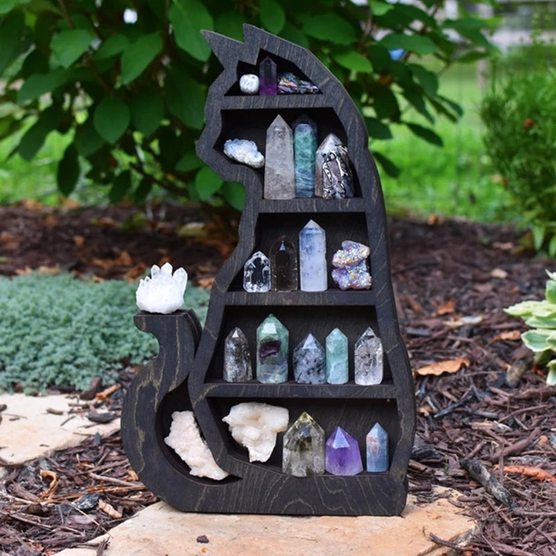 The Cat Essential Oil And Crystals Rack