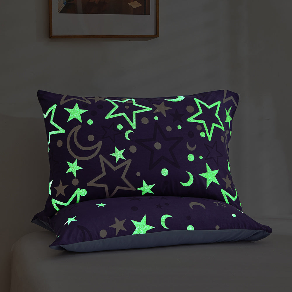 Luminous Glow in the Dark Stars & Moon Bedding