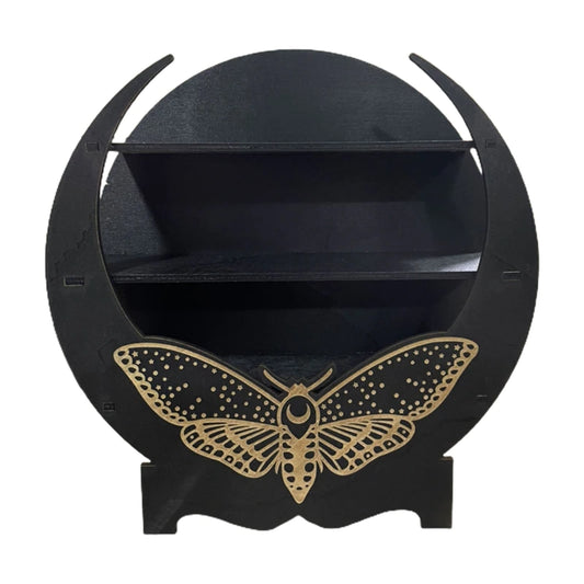 The Moon Moth Essential Oil And Crystals Rack