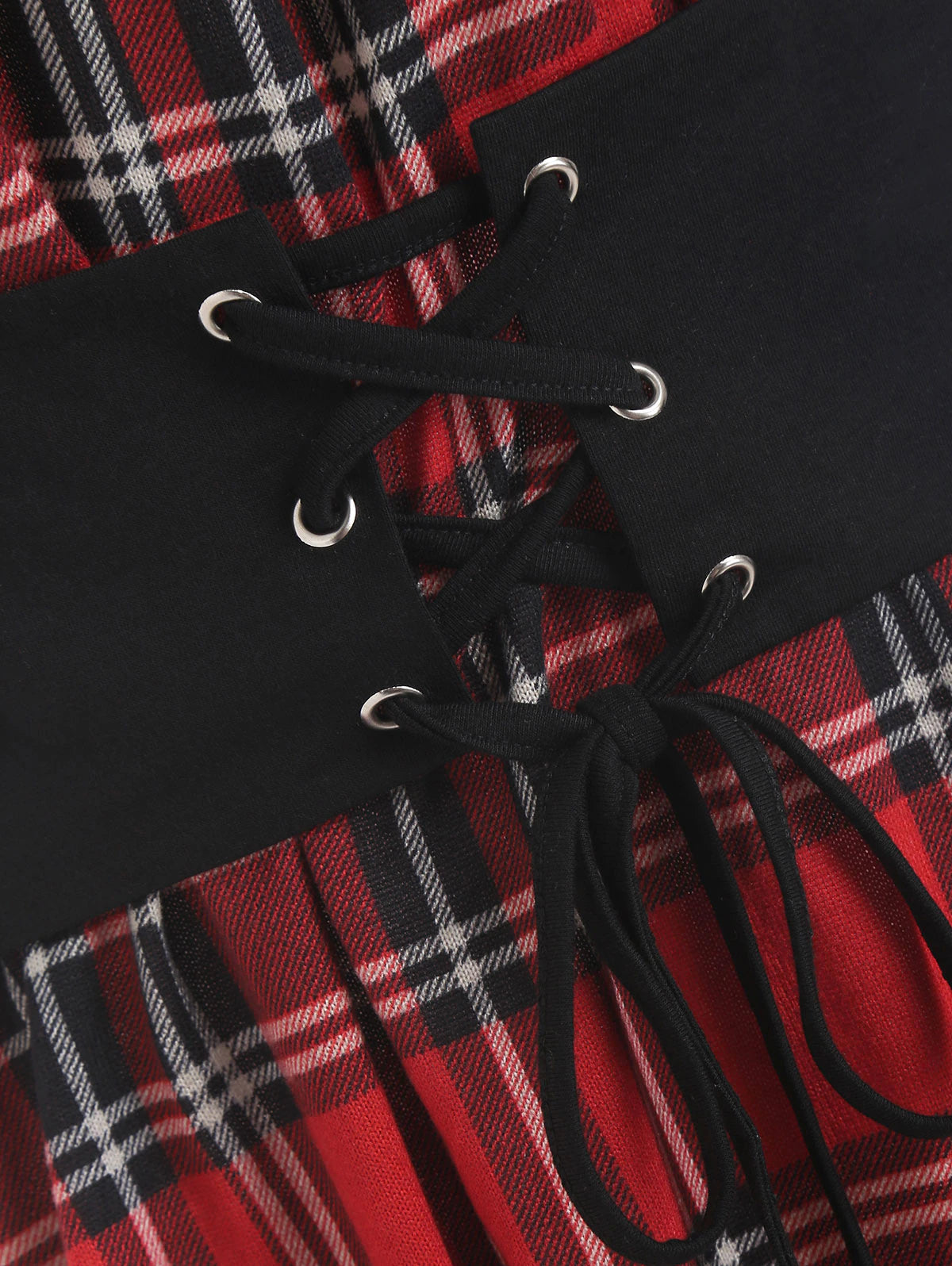 Corset Style Waist Plaid Shirt
