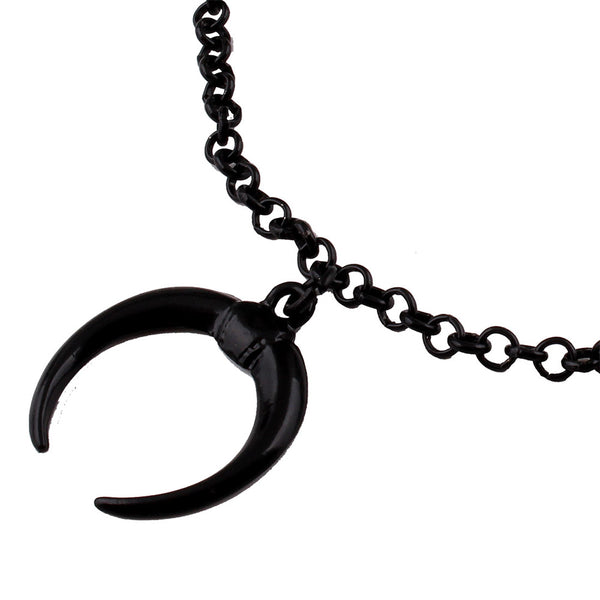 Black Moon Chain Necklace