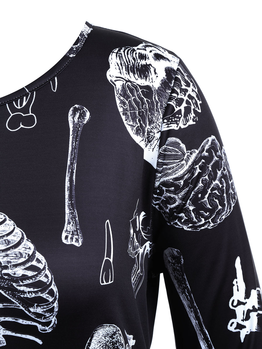 Gamiss Plus Size Skull Bones Dress