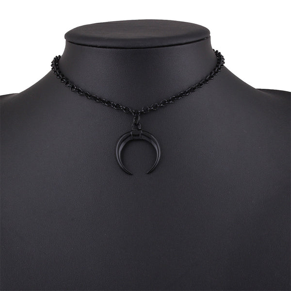 Black Moon Chain Necklace