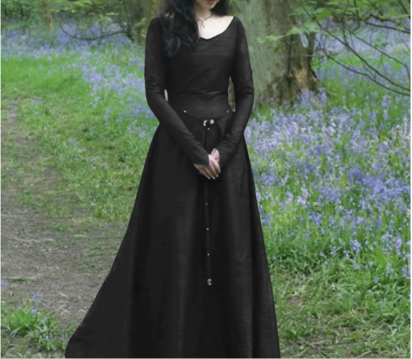 Gothic Long Medieval Vintage Dress Costume