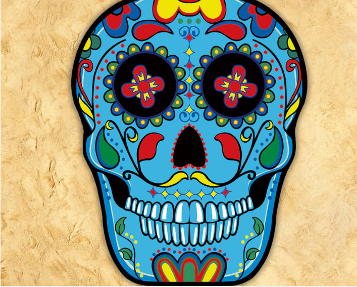 Skull Pattern Beach Towel