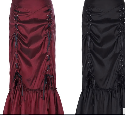Gothic Long Mermaid Victorian Corset Skirt