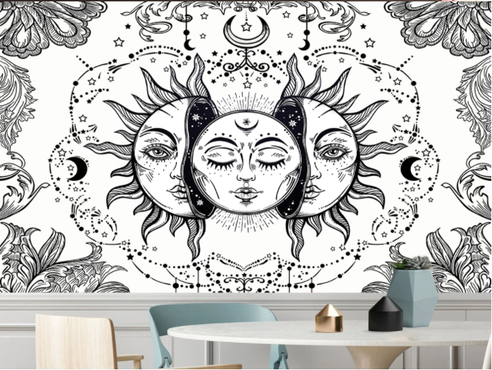 Sun & Moon Wall Hanging Tapestry