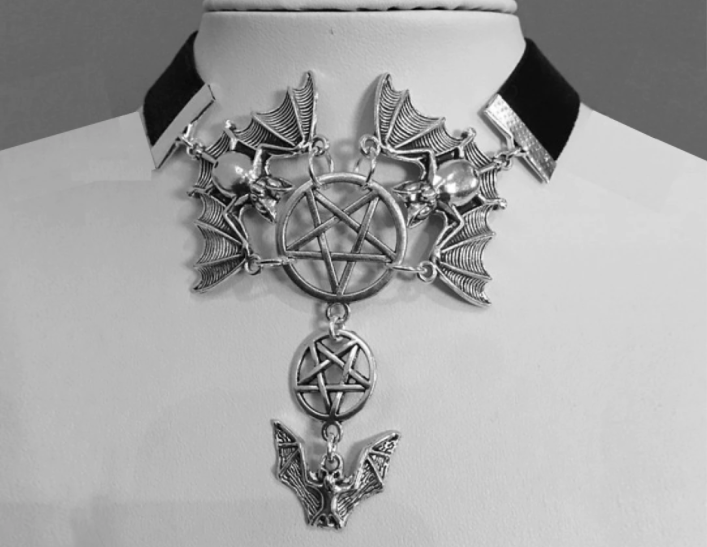 Flying Bats Choker Necklace