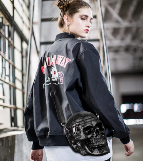 3D Gothic Style Skull Shoulder Bag