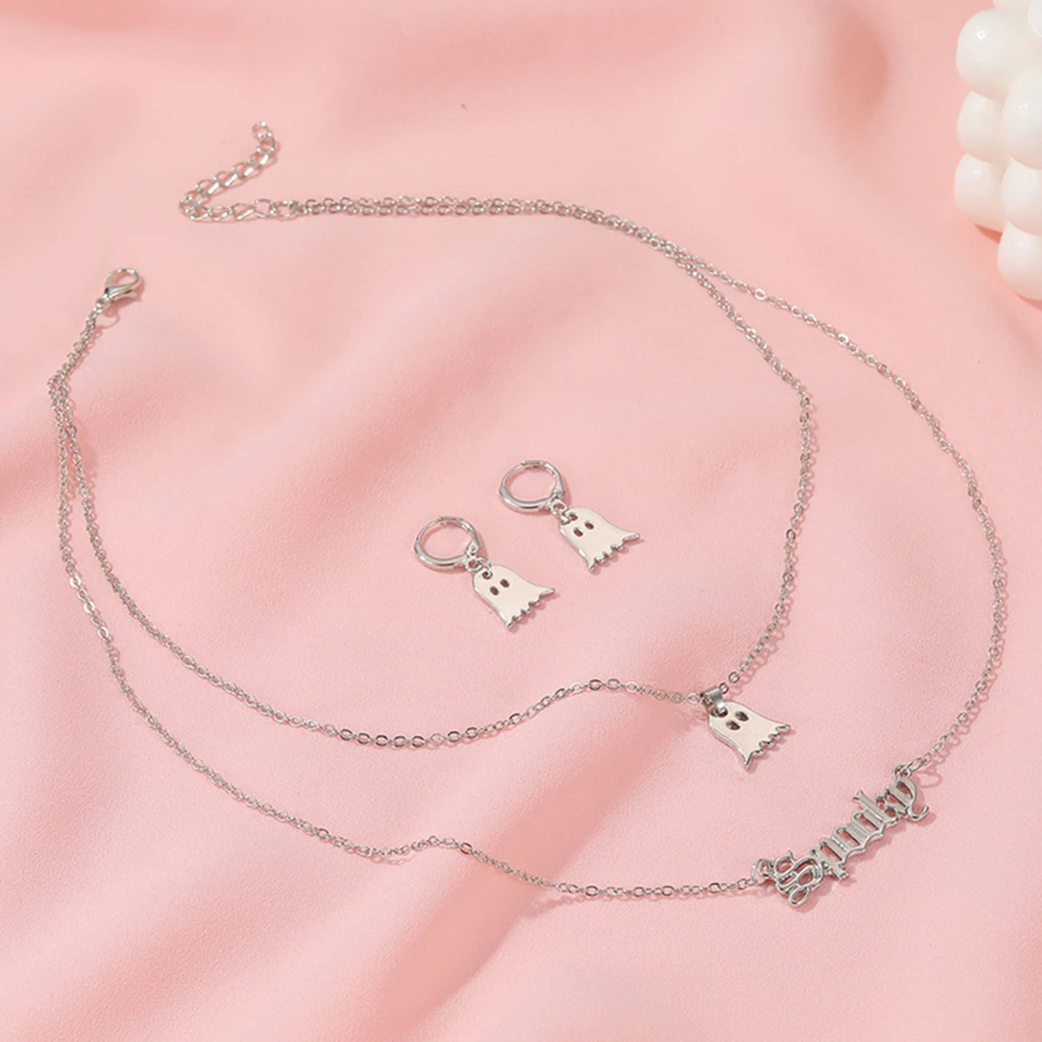 Spooky Ghosts Necklaces And Earrings