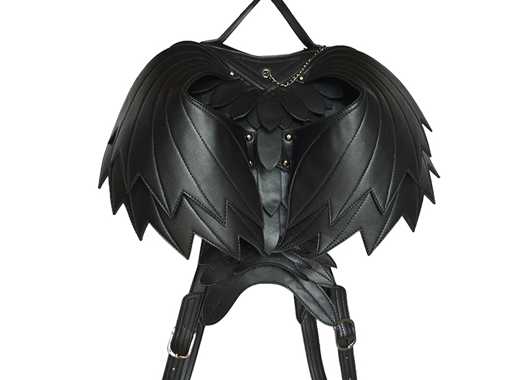 3D Gothic Style Wings Black Vampire Backpack Bag