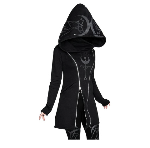 Gothic Zipper Up Hoodie