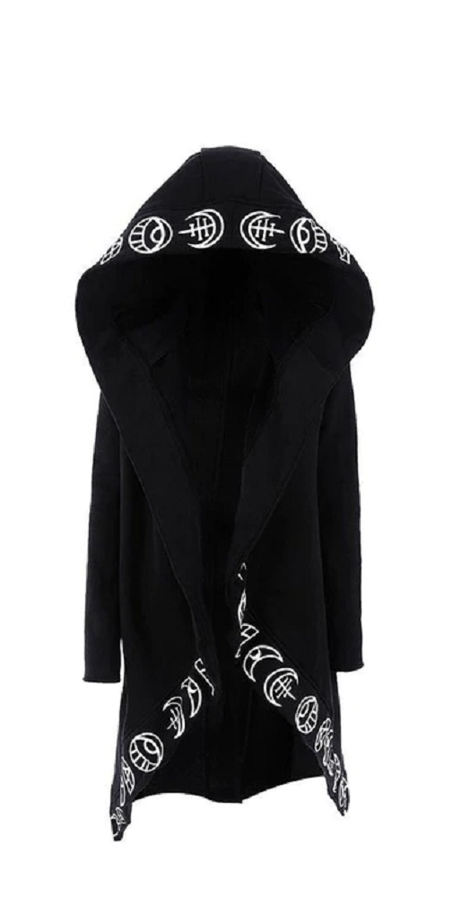Witch Moon Long Loose Sleeve Hooded Sweatshirt