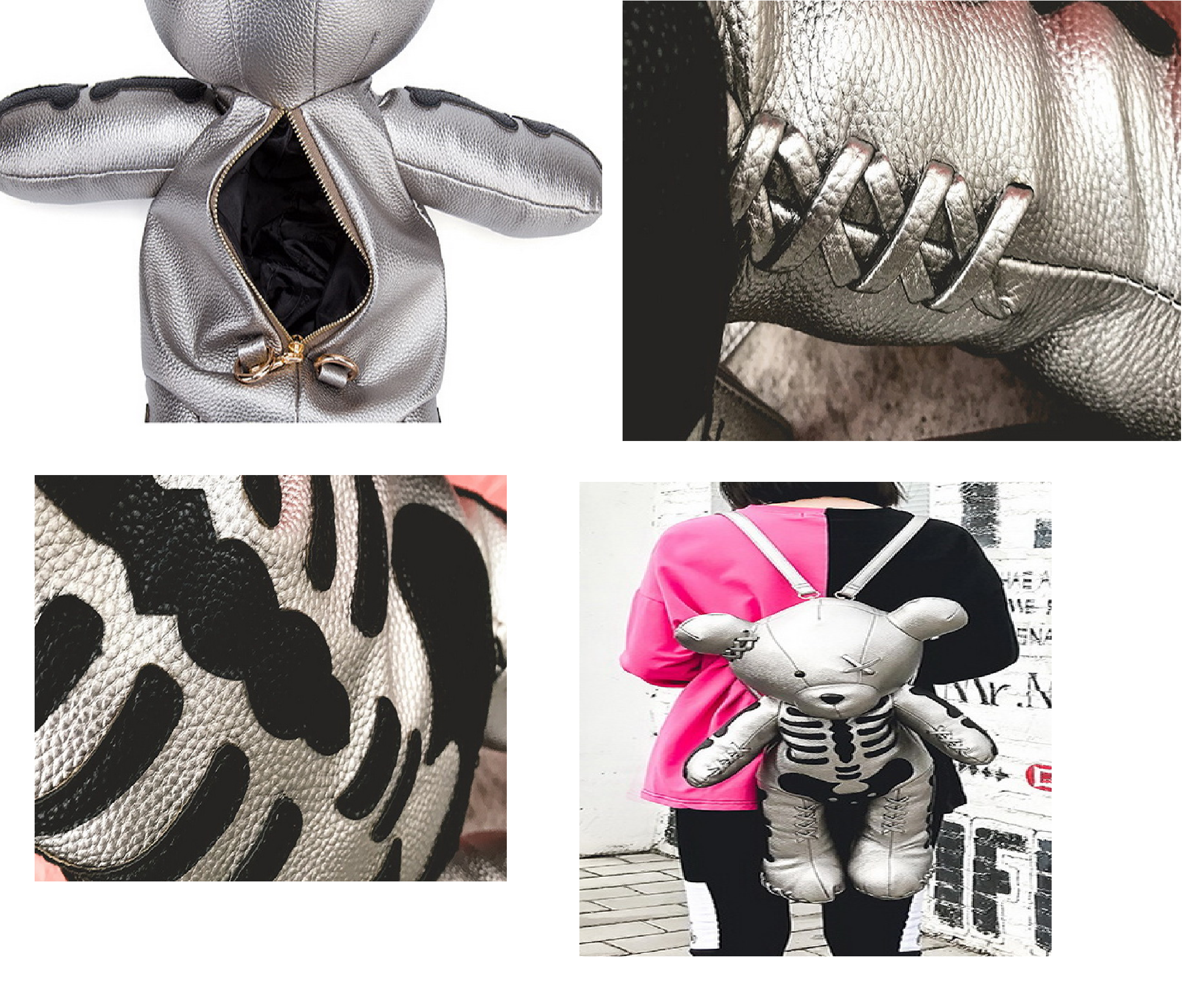 The Skeleton Bear Fashion Backpack