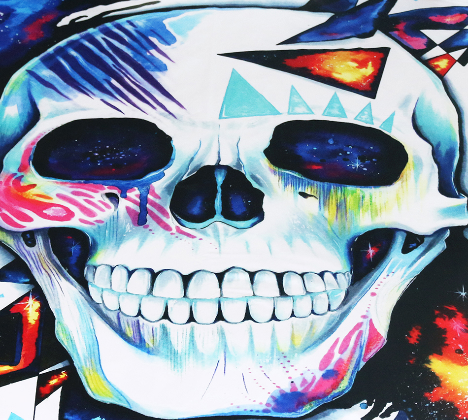 Skull  by Pixie Cold Art Bedding Set  3pc Duvet Bedding Set
