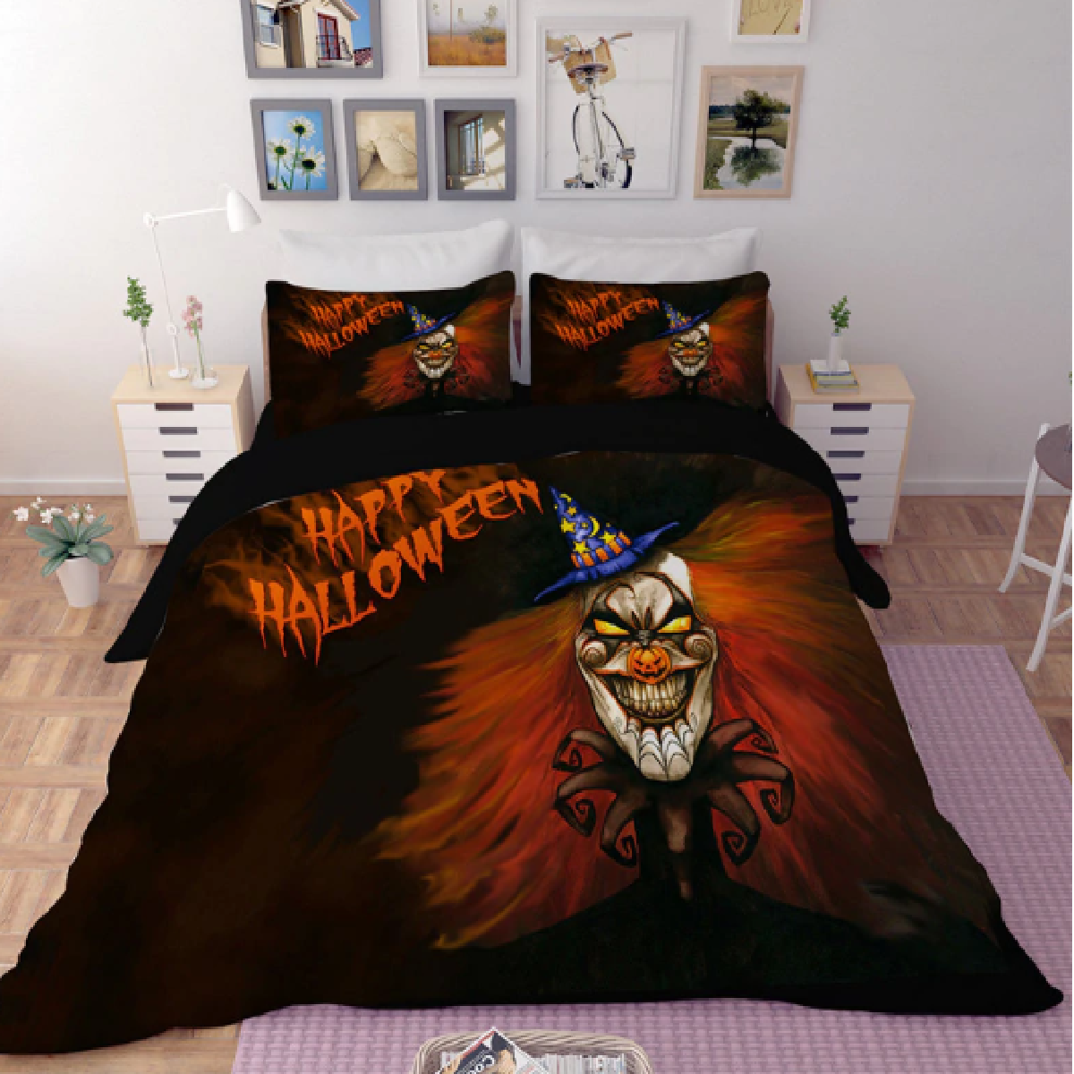 Halloween Clown Duvet Bedding Set